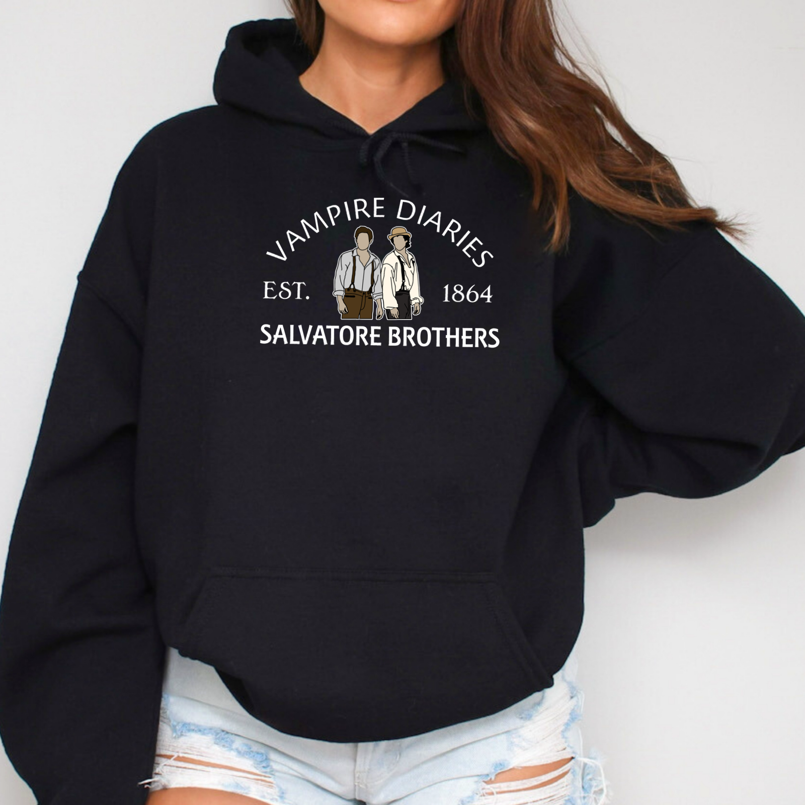 Mystic Falls Vampire Diaries Hoodie Salvatore Mystic Falls